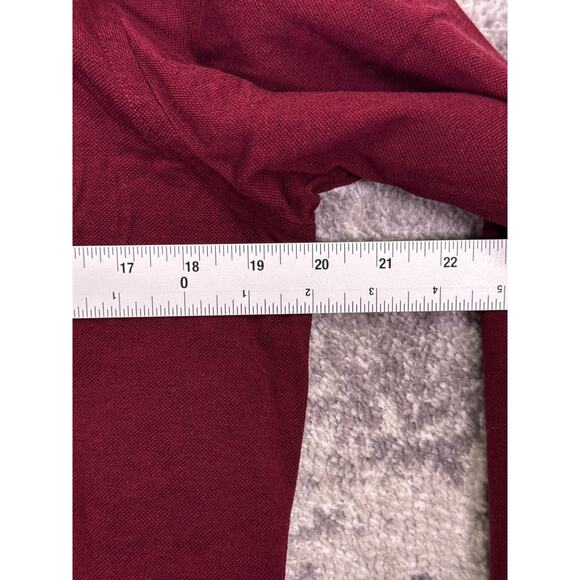 Proper Cloth Shirt Medium Mens Slim Fit Burgundy Pique Long Sleeve Button Down - Picture 4 of 7